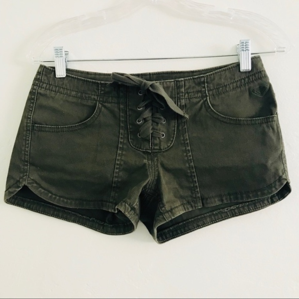 NWOT Olive Green Lace Up Shorts